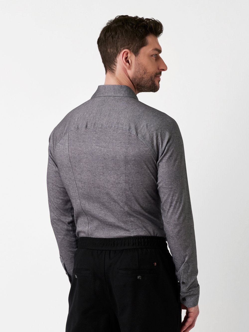 Shirt Casual Kent grey twill rear view