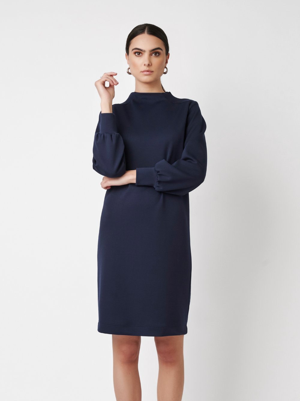 Dress Nadine dark blue front view