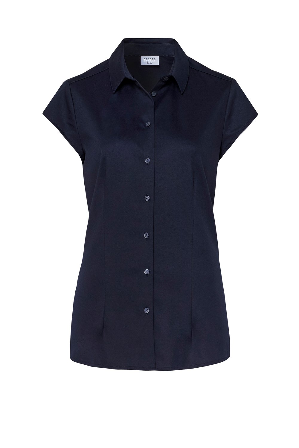 Blouse Pia solid midnight blue hollow Blouse Pia solid midnight blue hollow