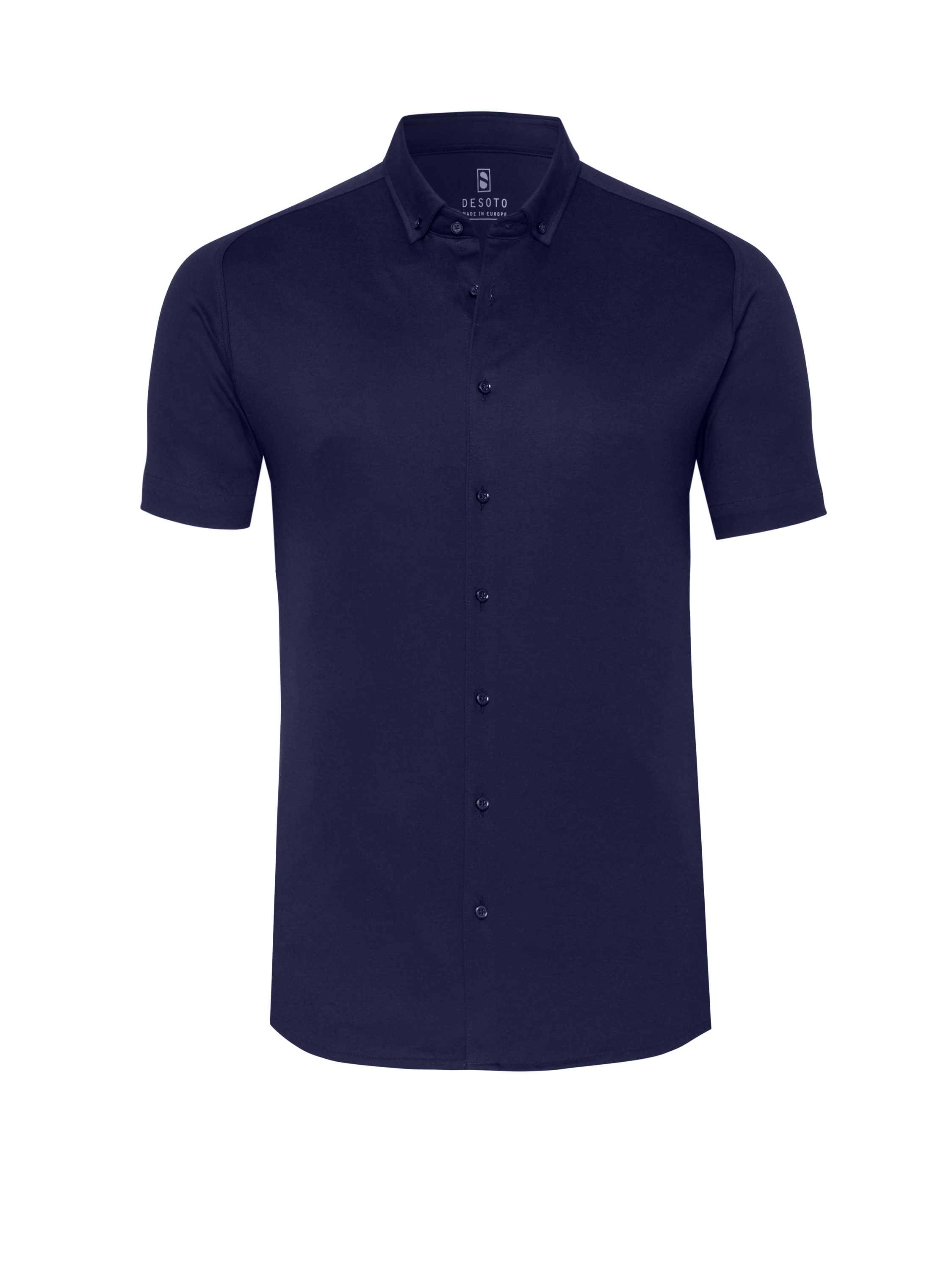 Shirt Modern Button Down solid dark navy hollow