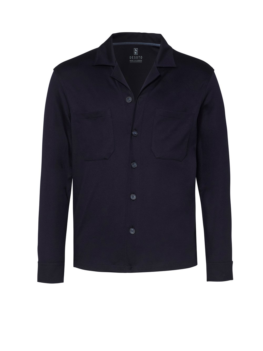 Shirt Casual Overshirt Revers solid navy   hollow