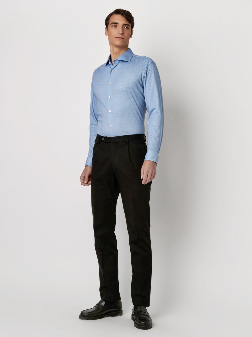 Hemd Essential Hai light blue fake Outfitansicht Hemd Essential Hai light blue fake Outfitansicht