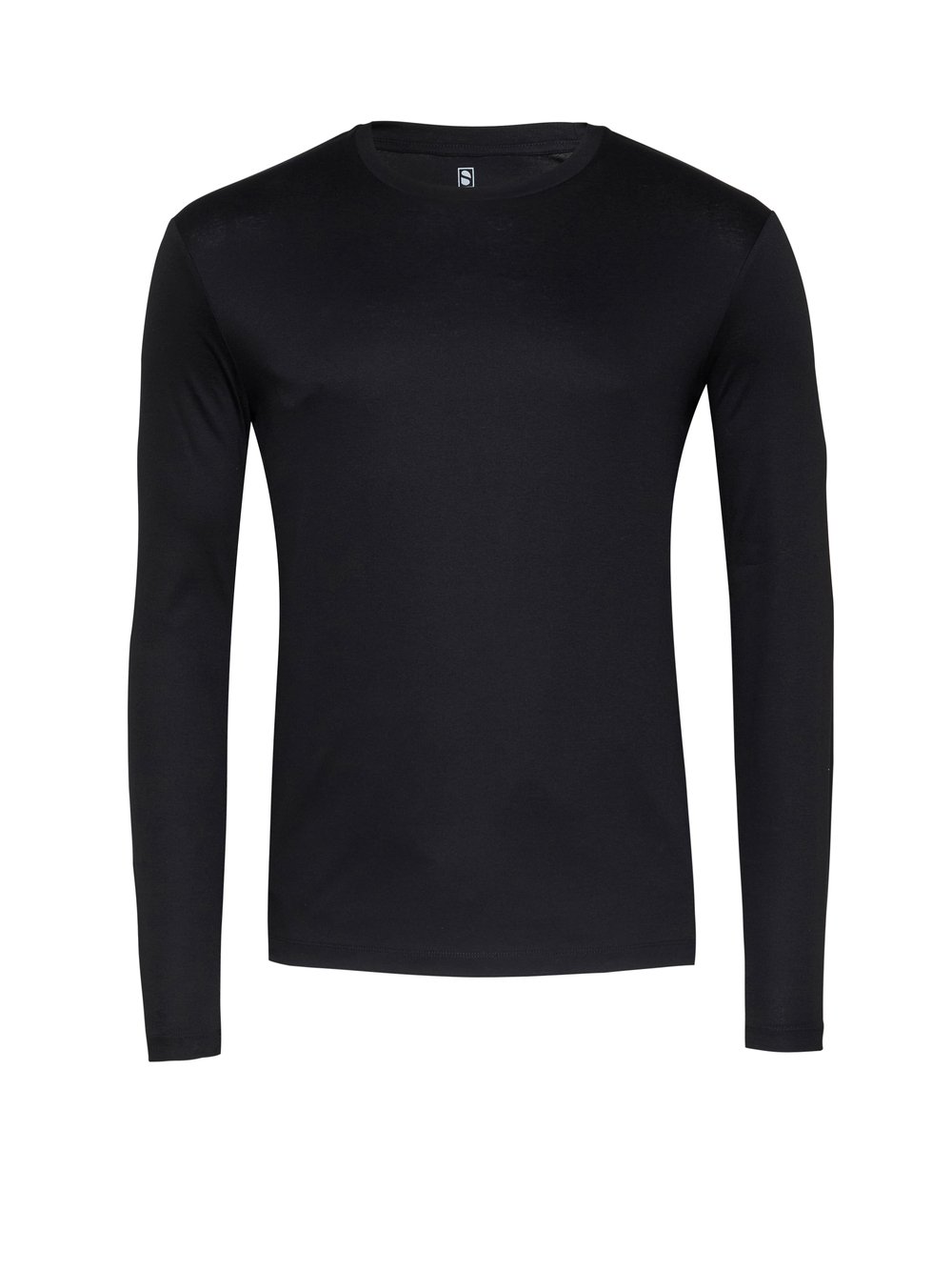 T-Shirt Casual Roundneck solid black hollow