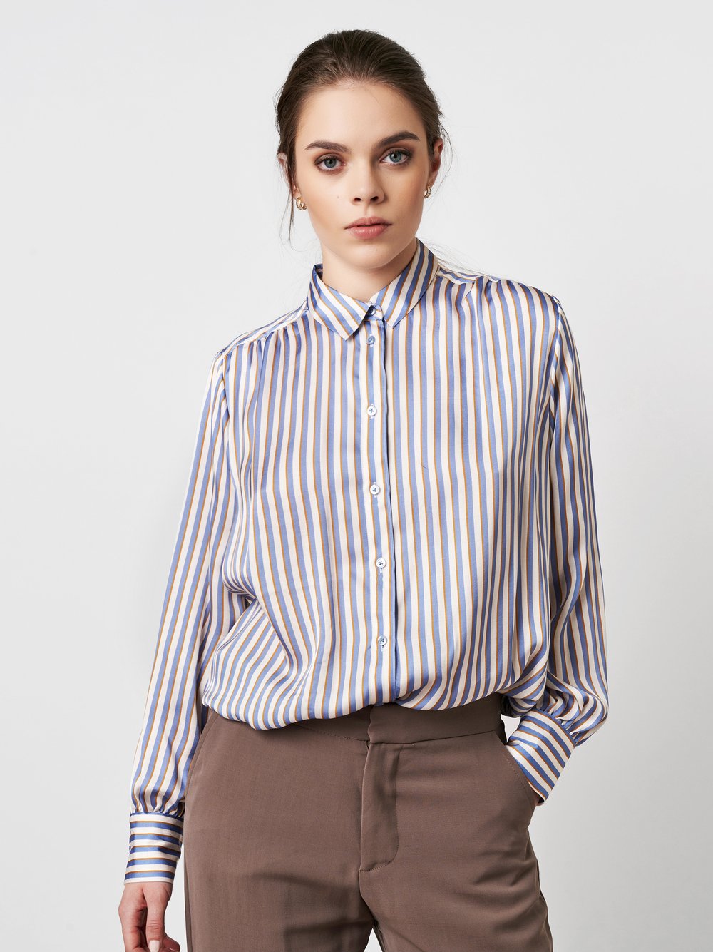 Blouse | Style »Lena« multi stripe blue cream