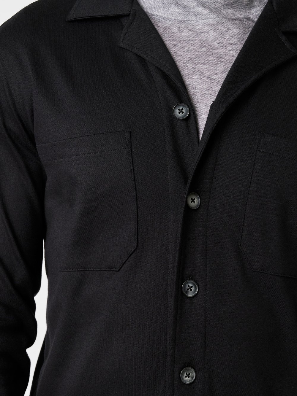 Shirt Casual Overshirt Revers black detail view