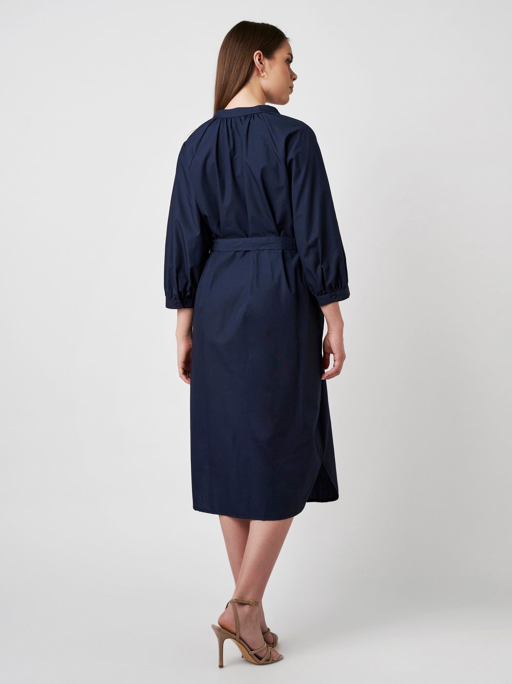 Kleid Niki solid navy Rueckansicht Kleid Niki solid navy Rueckansicht