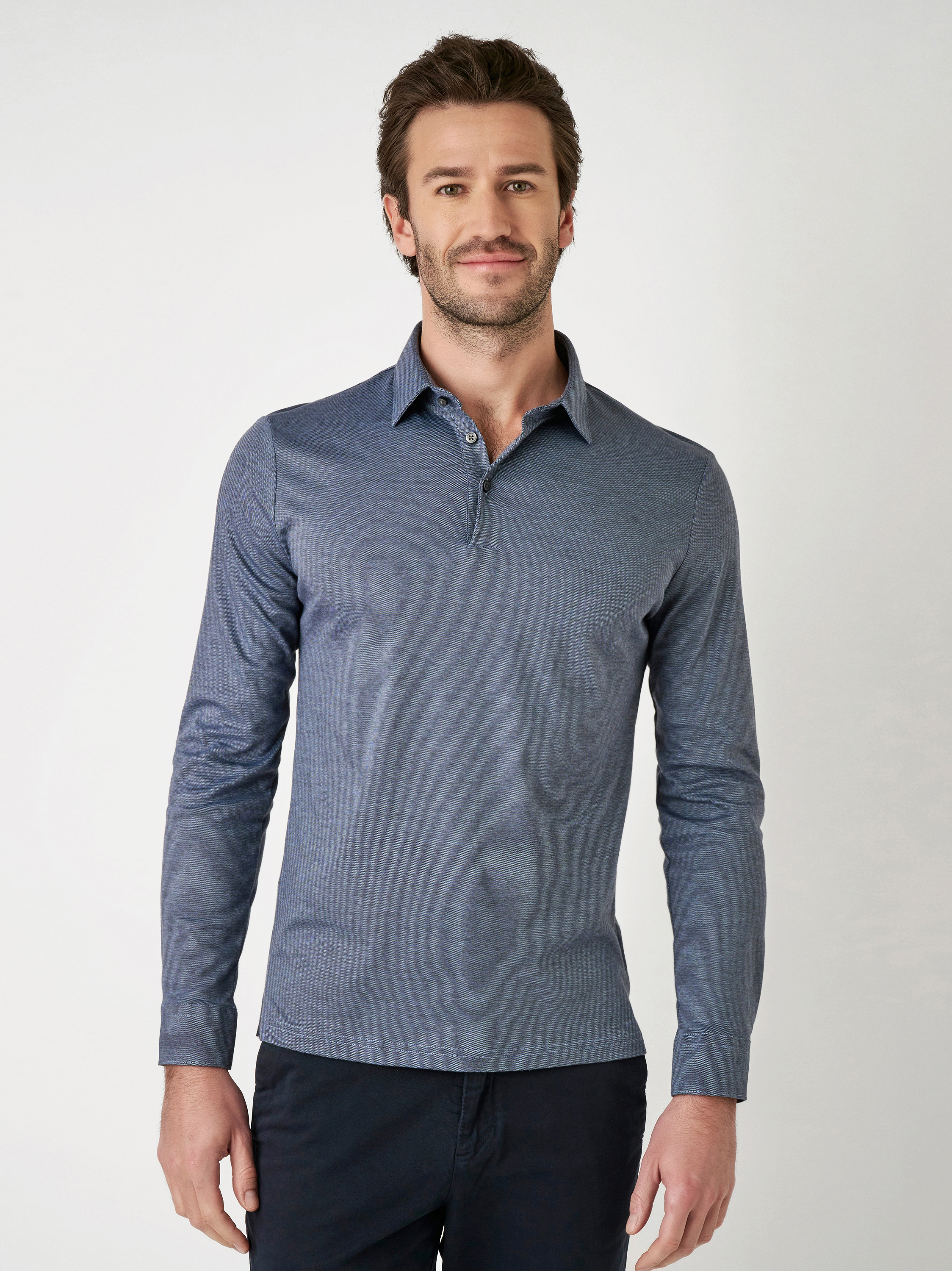Polo Essential Polo Kent blue pique Vorderansicht Polo Essential Polo Kent blue pique Vorderansicht