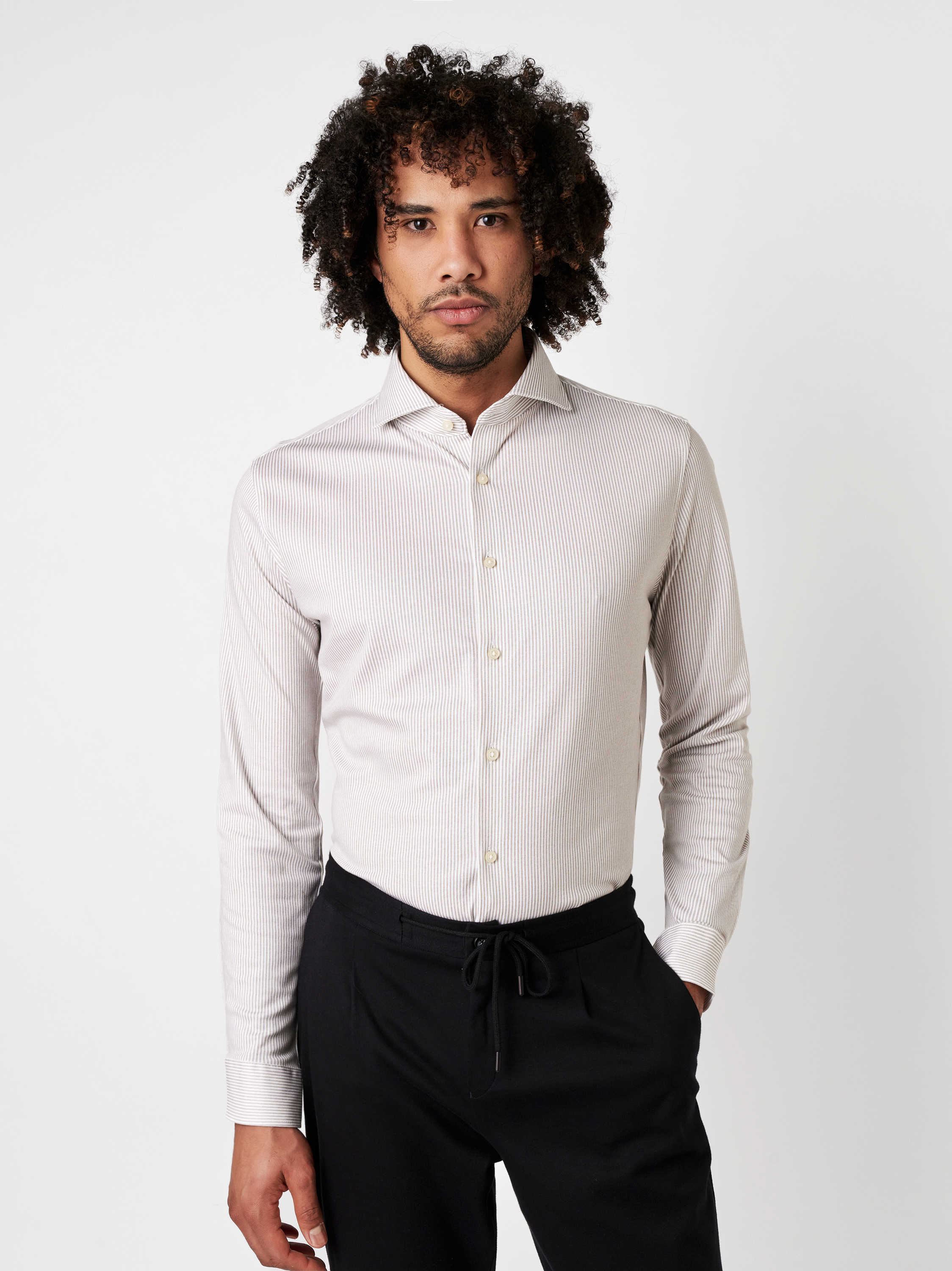 Hemd Essential Hai brown checks Vorderansicht Hemd Essential Hai brown checks Vorderansicht