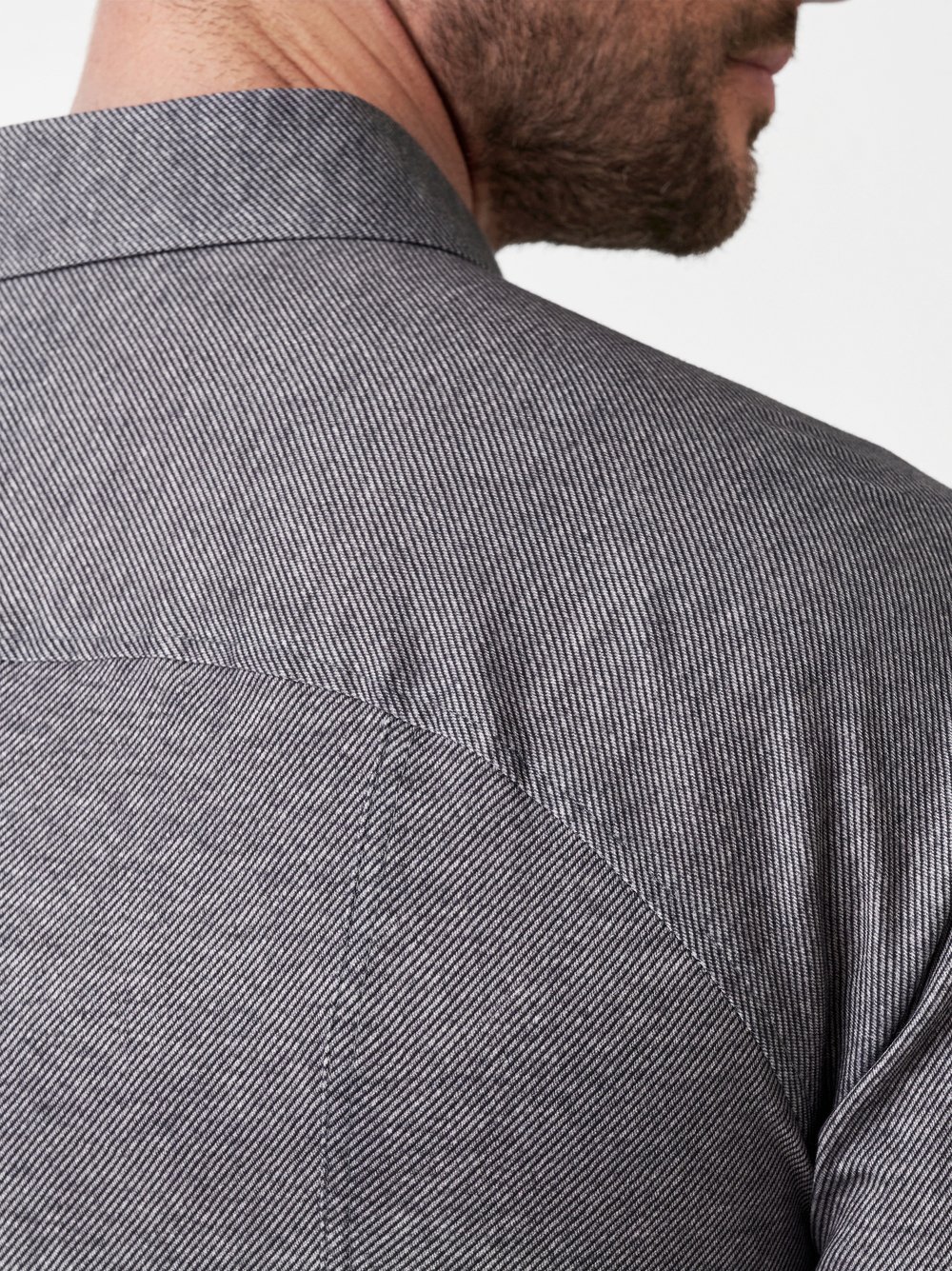 Shirt Casual Kent grey twill detail view
