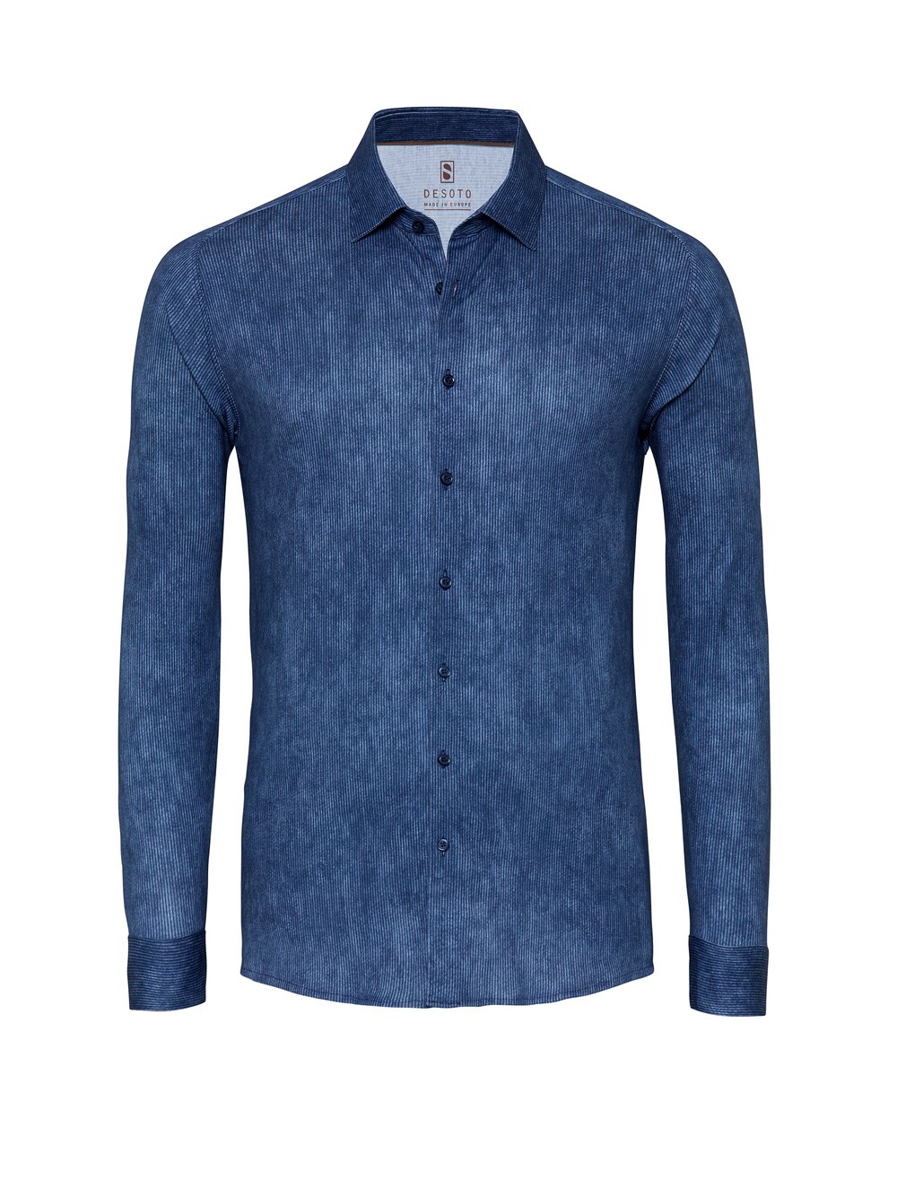 Shirt Casual Kent blue corduroy hollow