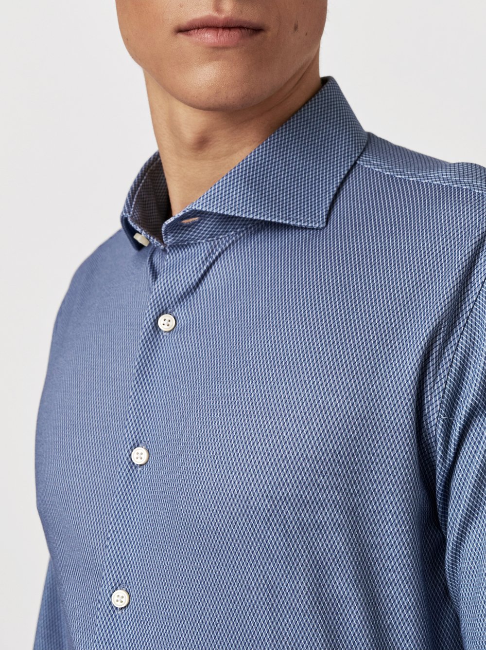 Shirt Essential Hai blue fake detail view Shirt Essential Hai blue fake detail view