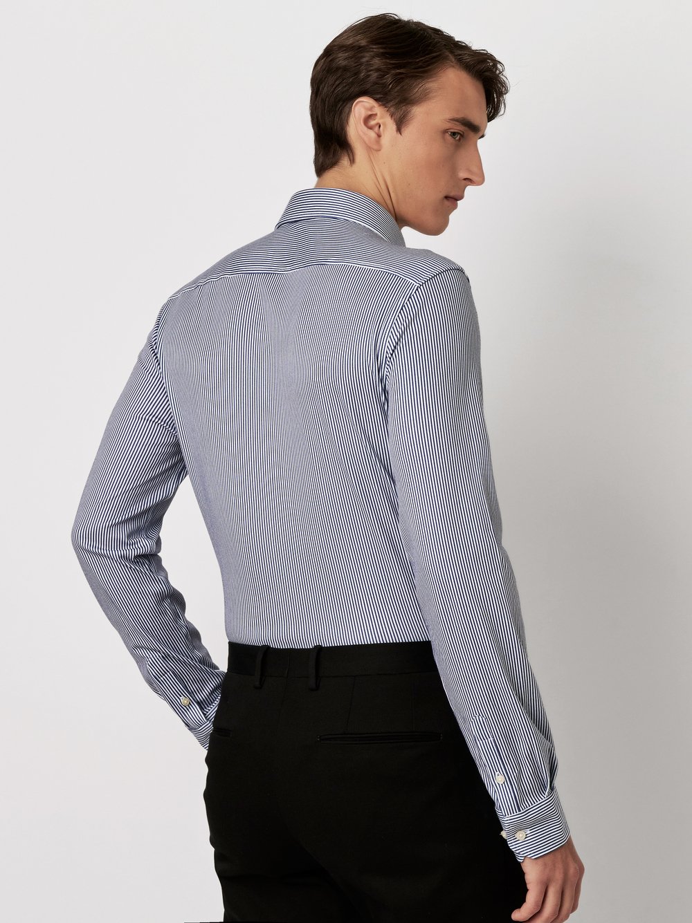 Hemd Essential Hai navy stripe Rueckansicht Hemd Essential Hai navy stripe Rueckansicht