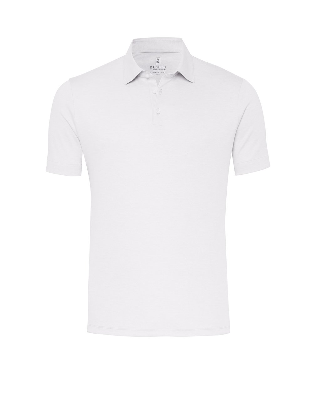 Herrenpolo Essential Kent in white pique, freigestellte Produktansicht