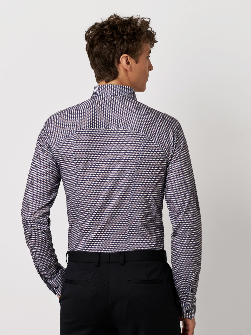 Hemd Casual Kent dots and drops Rueckansicht