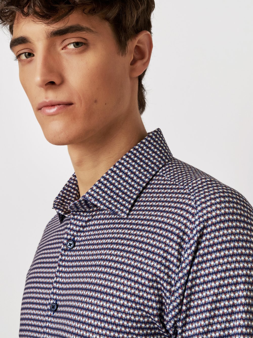 Hemd Casual Kent dots and drops Detailansicht