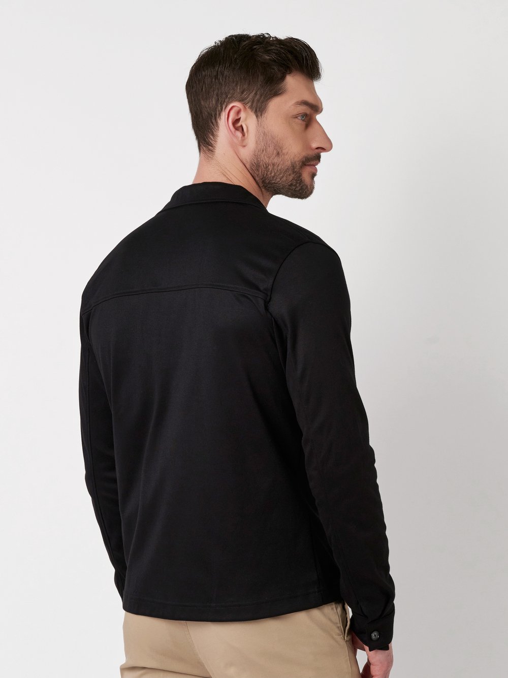 Jacket Luxury Two Ply Jacket black rear view Jacket Luxury Two Ply Jacket black rear view