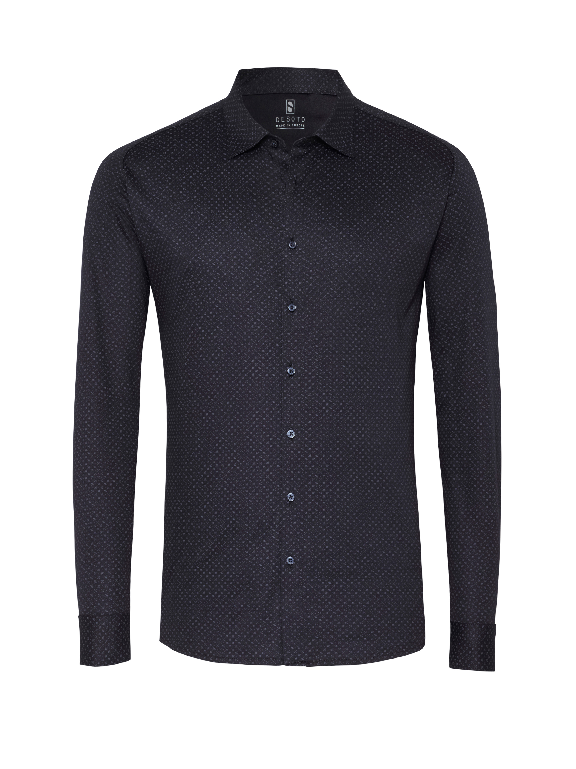 Herrenhemd Casual Kent in navy blossoms, freigestellte Produktansicht