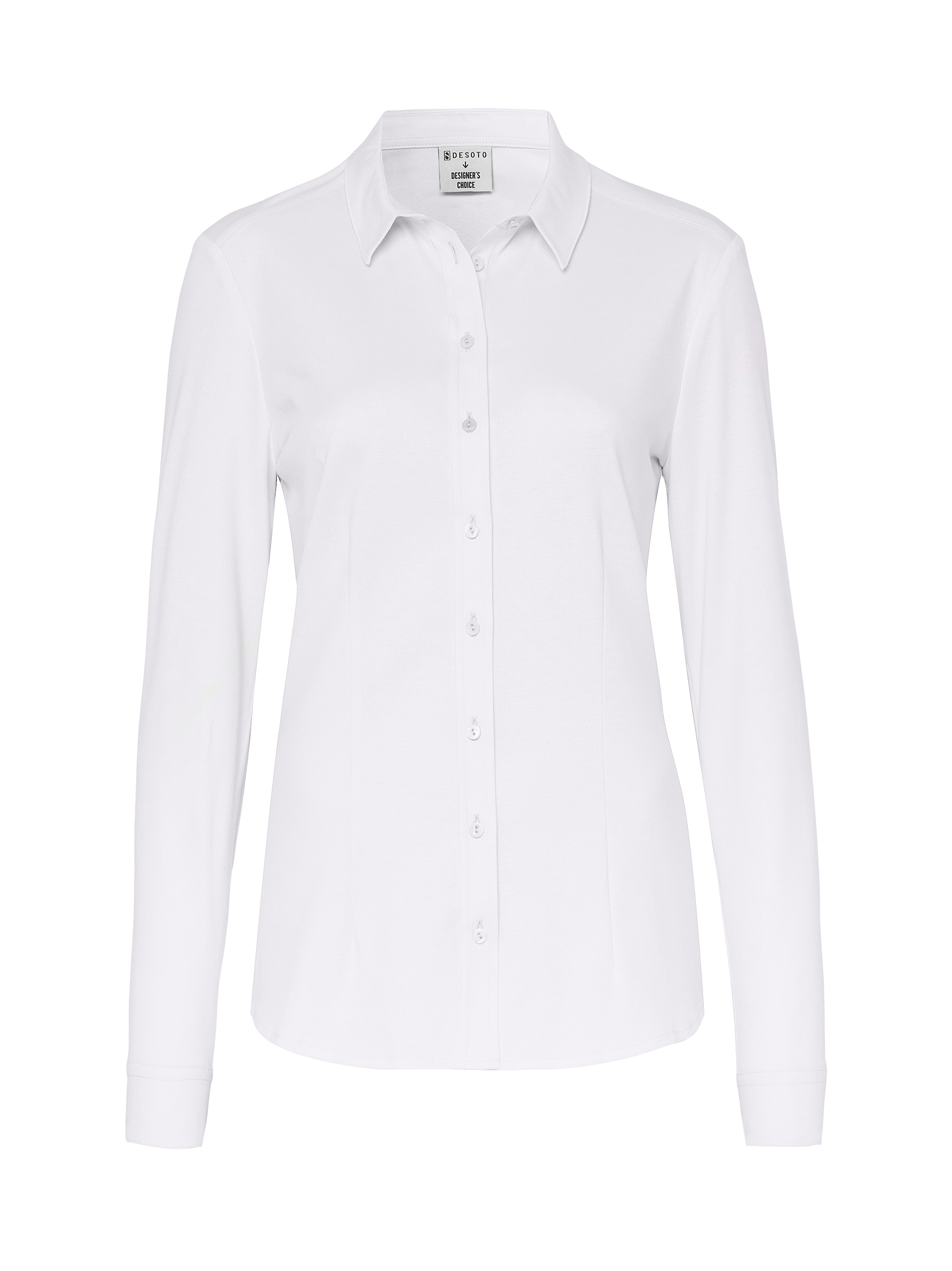 Damenbluse Pia in solid white, freigestellte Produktansicht