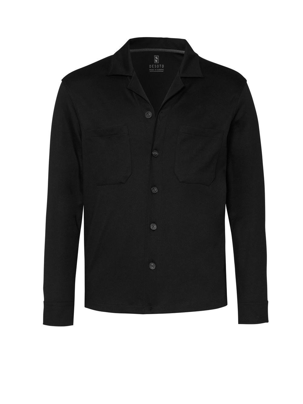 Shirt Casual Overshirt Revers black hollow