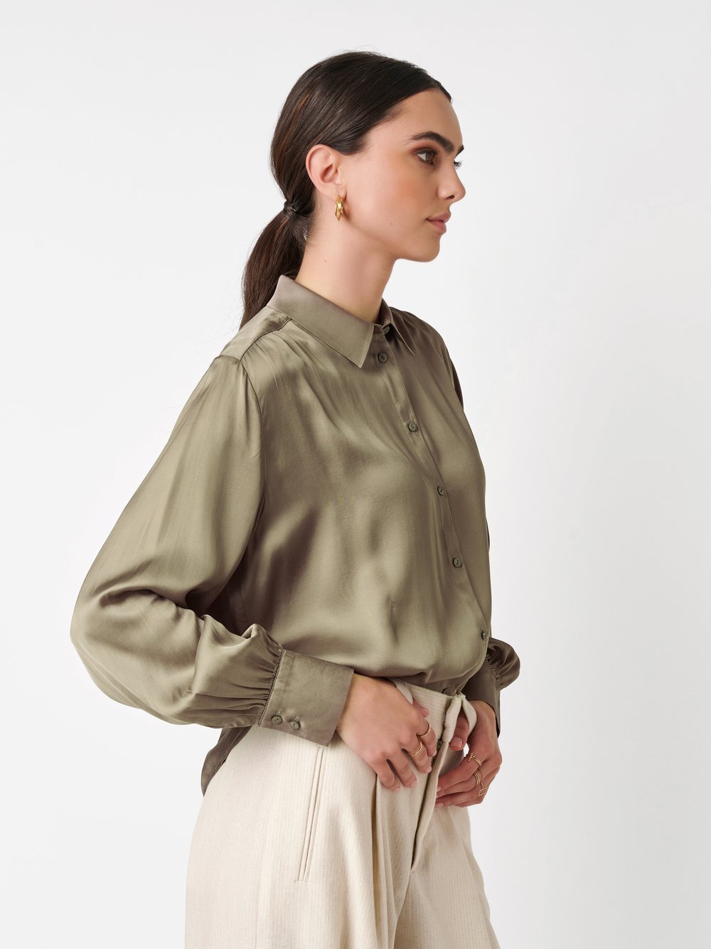 Blouse Lena soft leave front view