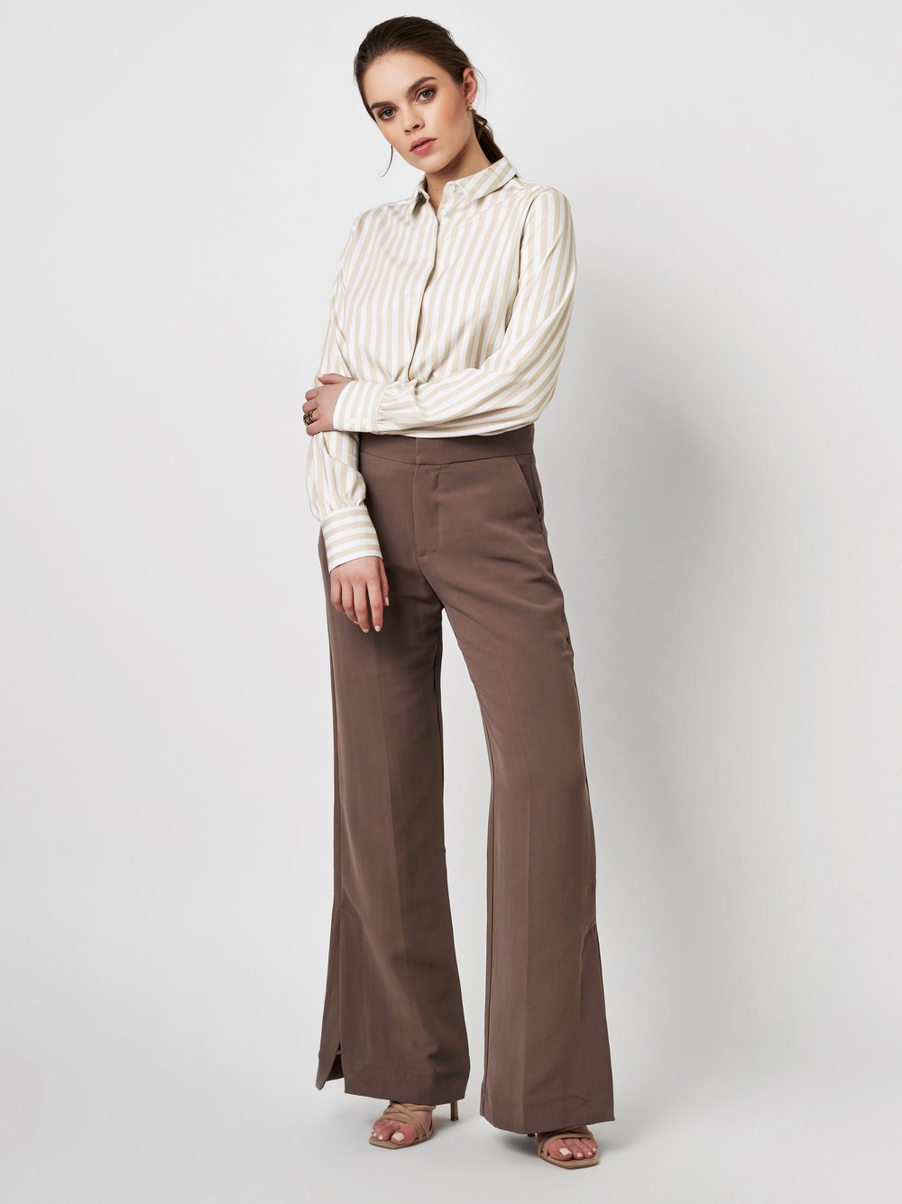 Bluse Lizzy creme bold stripes Outfitansicht Bluse Lizzy creme bold stripes Outfitansicht