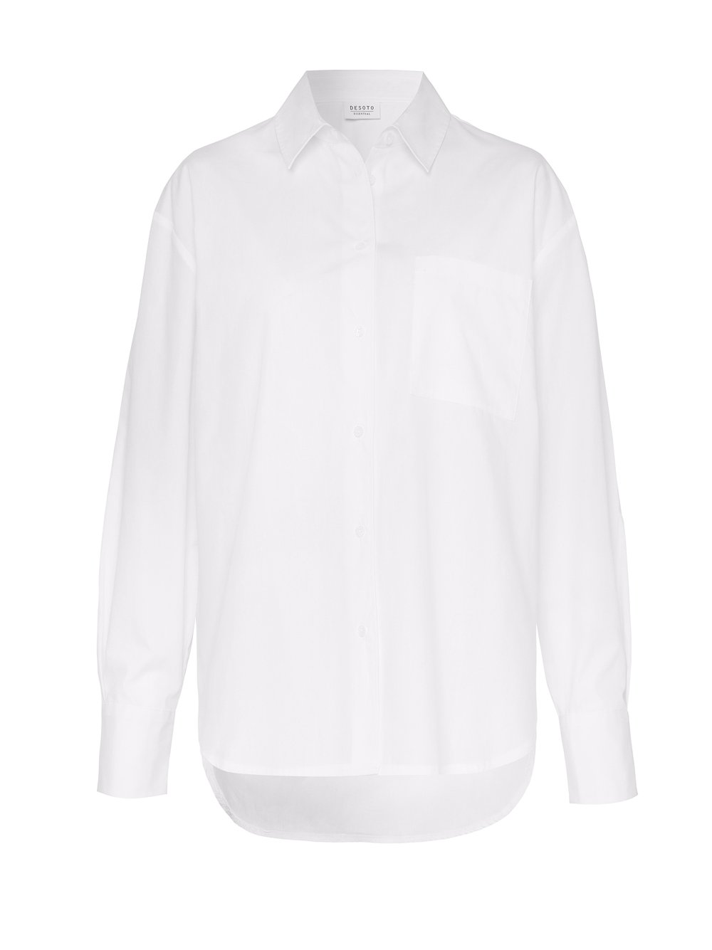 Blouse Finja white popeline hollow Blouse Finja white popeline hollow