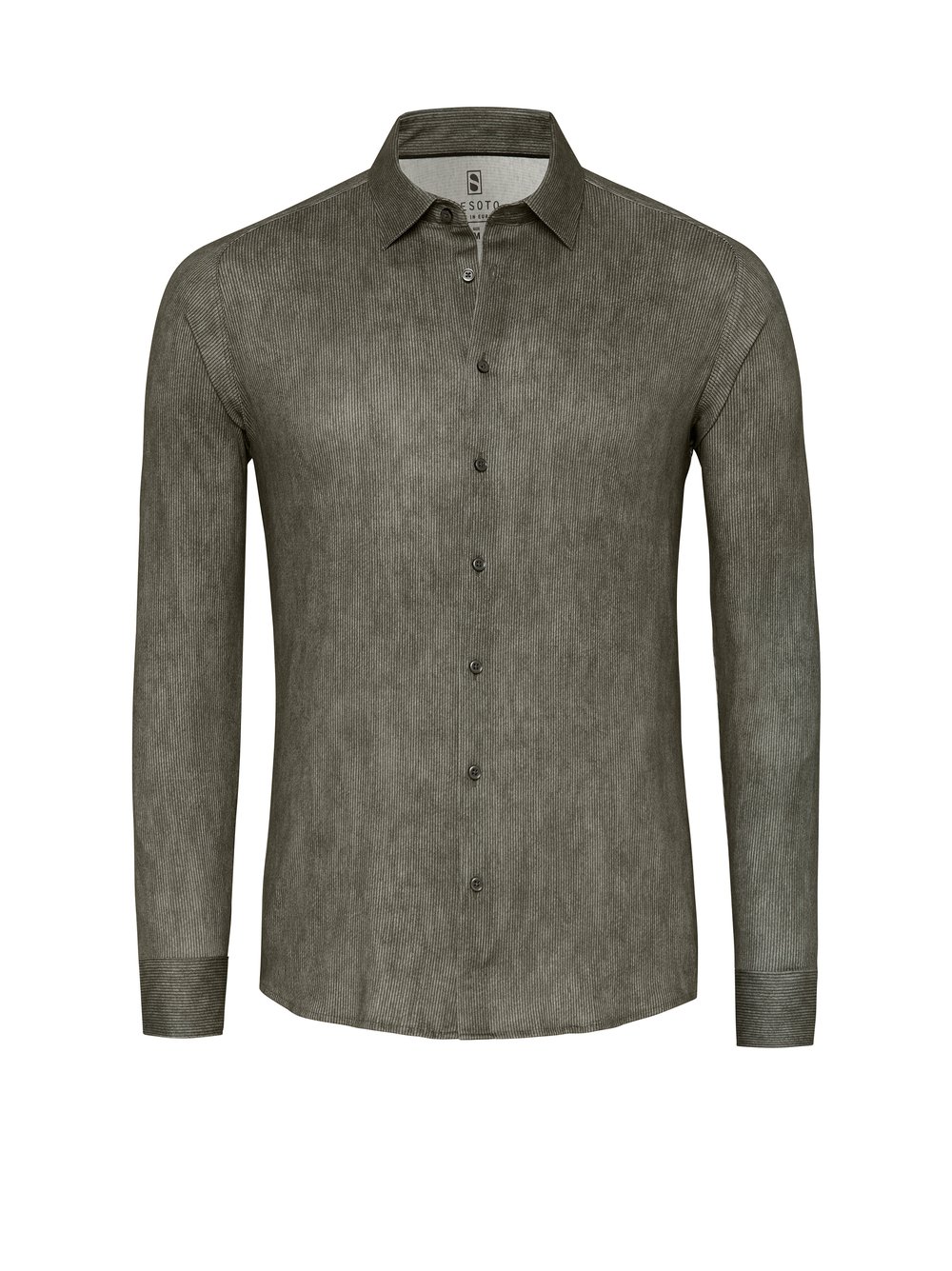 Shirt Casual Kent light green corduroy hollow