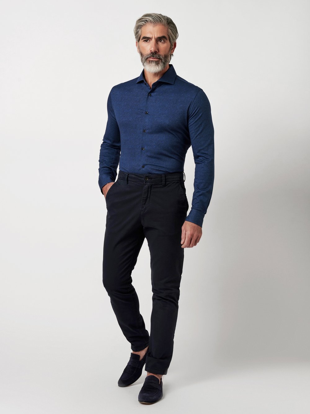 Shirt Luxury Hai authentic blue denim optic outfit view Shirt Luxury Hai authentic blue denim optic outfit view