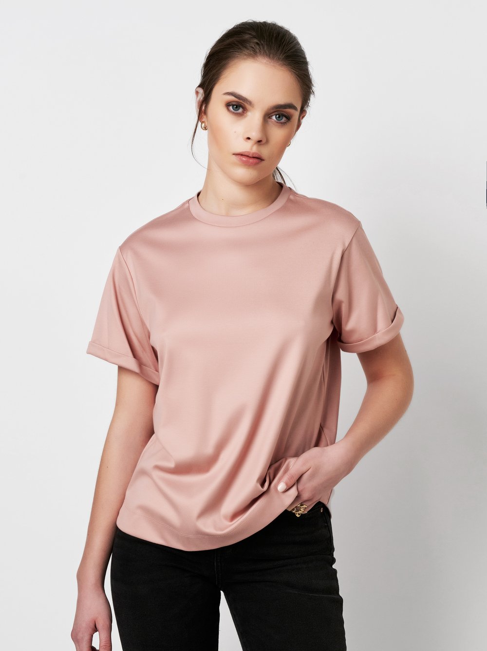 Shirt Alexa salmon front view Shirt Alexa salmon front view