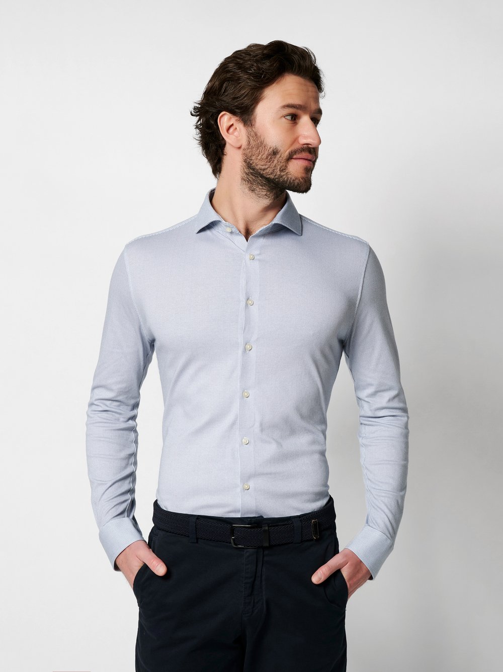 Shirt | Style »Essential Hai« navy dots