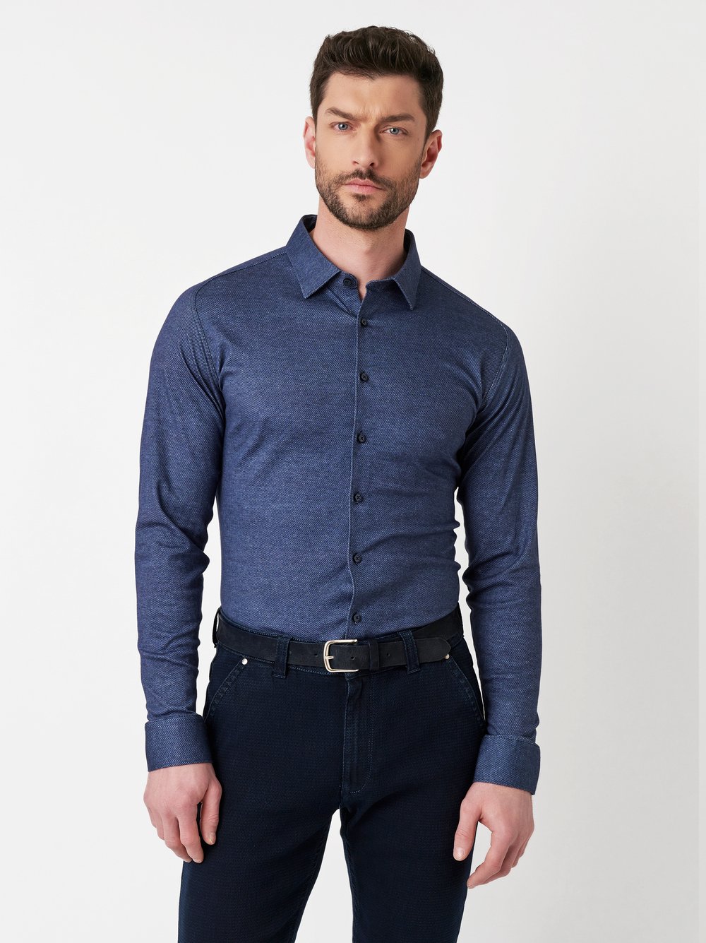 Shirt | Style »Casual Kent« navy twill