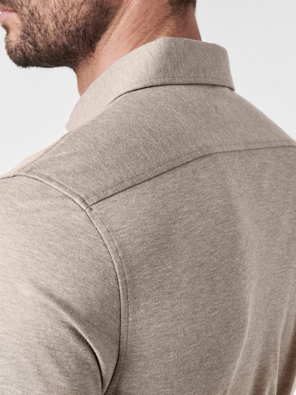 Shirt Luxury Hai sand melange detail view