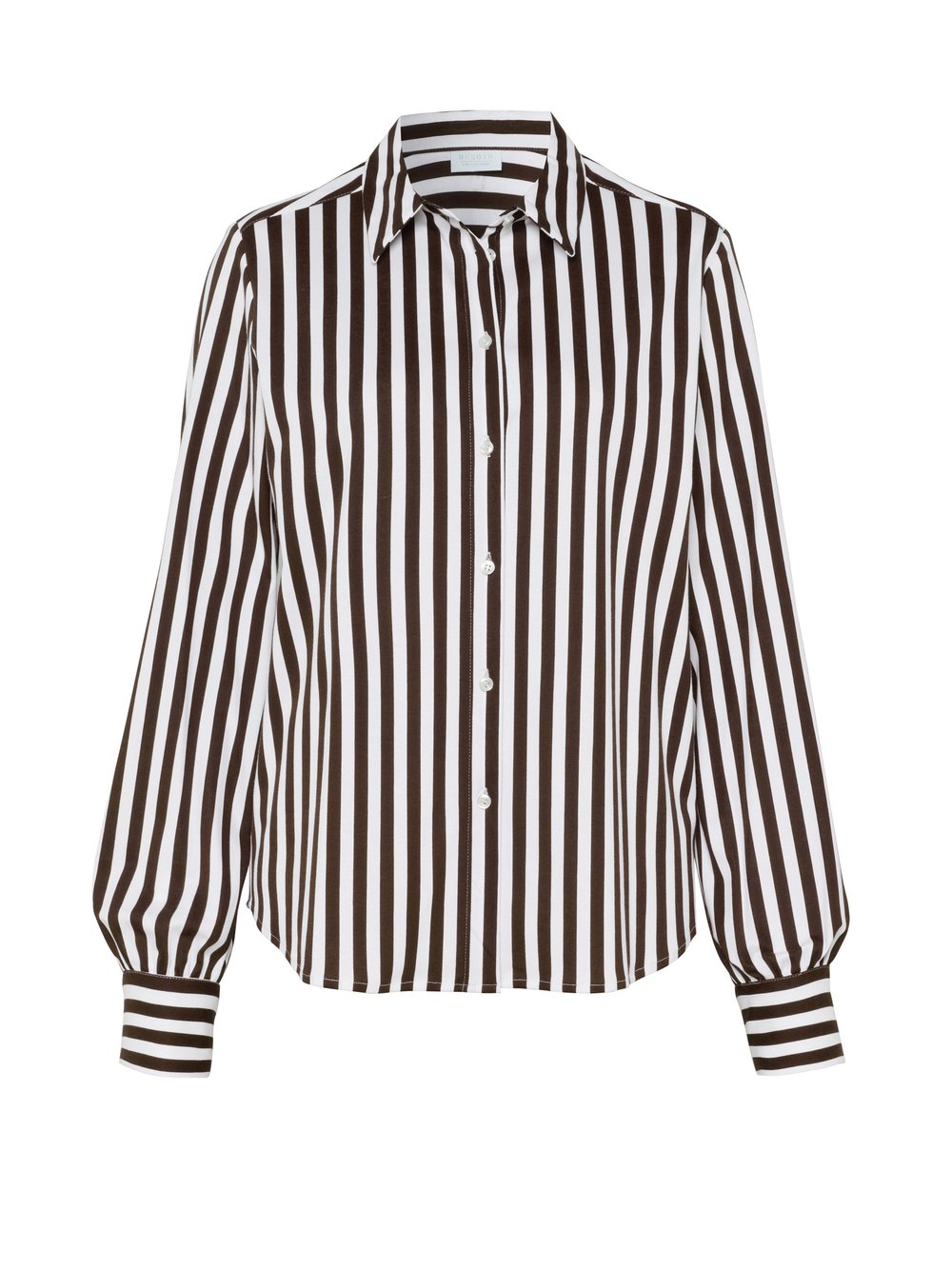 Womens blouse Lizzy in boldstripe mocha, product view
