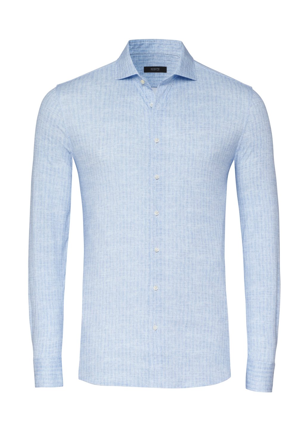 Shirt Luxury Hai light blue linen herringbone hollow Shirt Luxury Hai light blue linen herringbone hollow