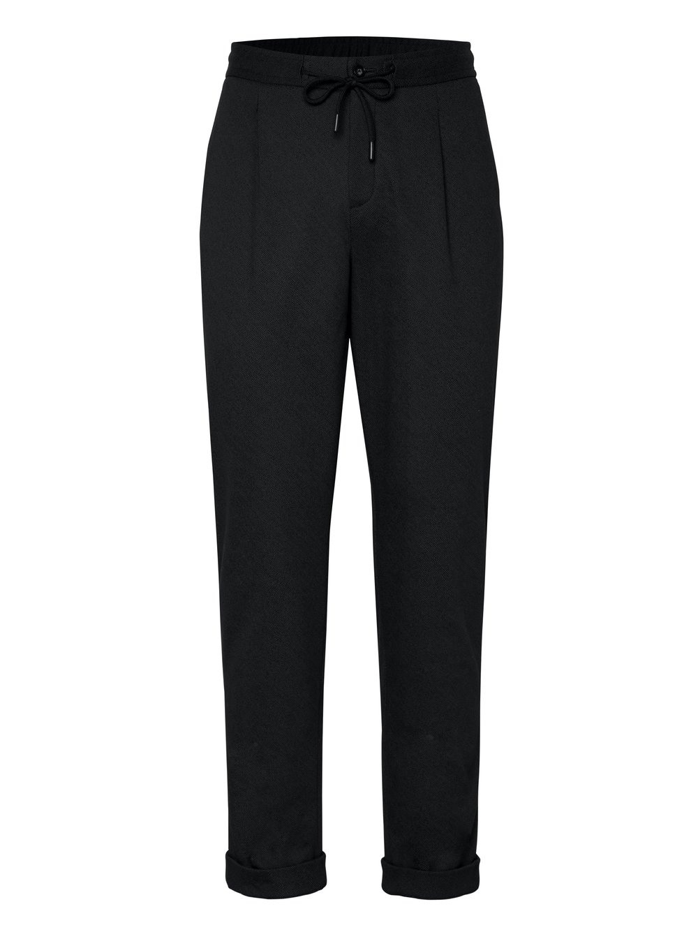 Herrenhose Casual Pants in black twill, freigestellte Produktansicht