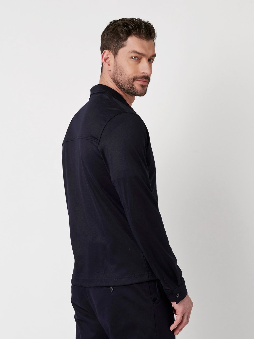 Jacket Luxury Two Ply Jacket Solid galaxy blue rear view