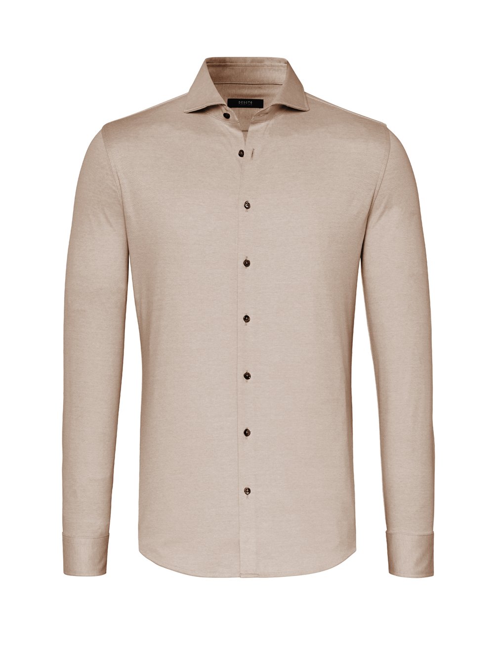 Shirt Luxury Hai sand grey pique hollow
