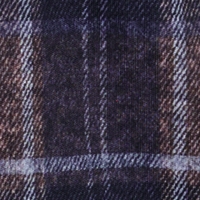 Farbmuster Hemd in navy brown flannel check