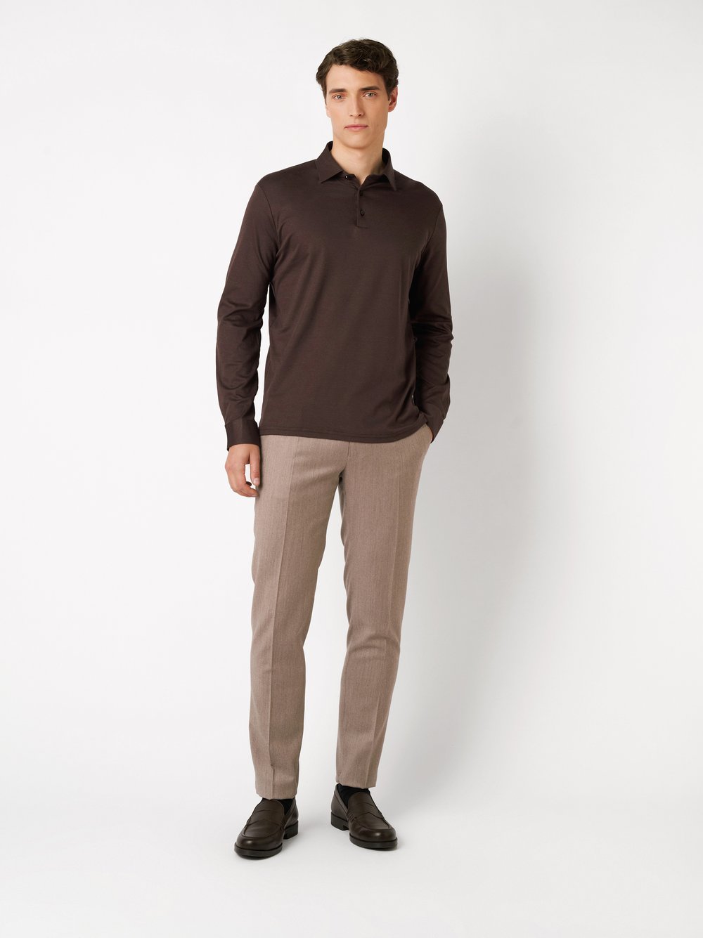 Polo | Style »Essential Polo Kent« brown pique