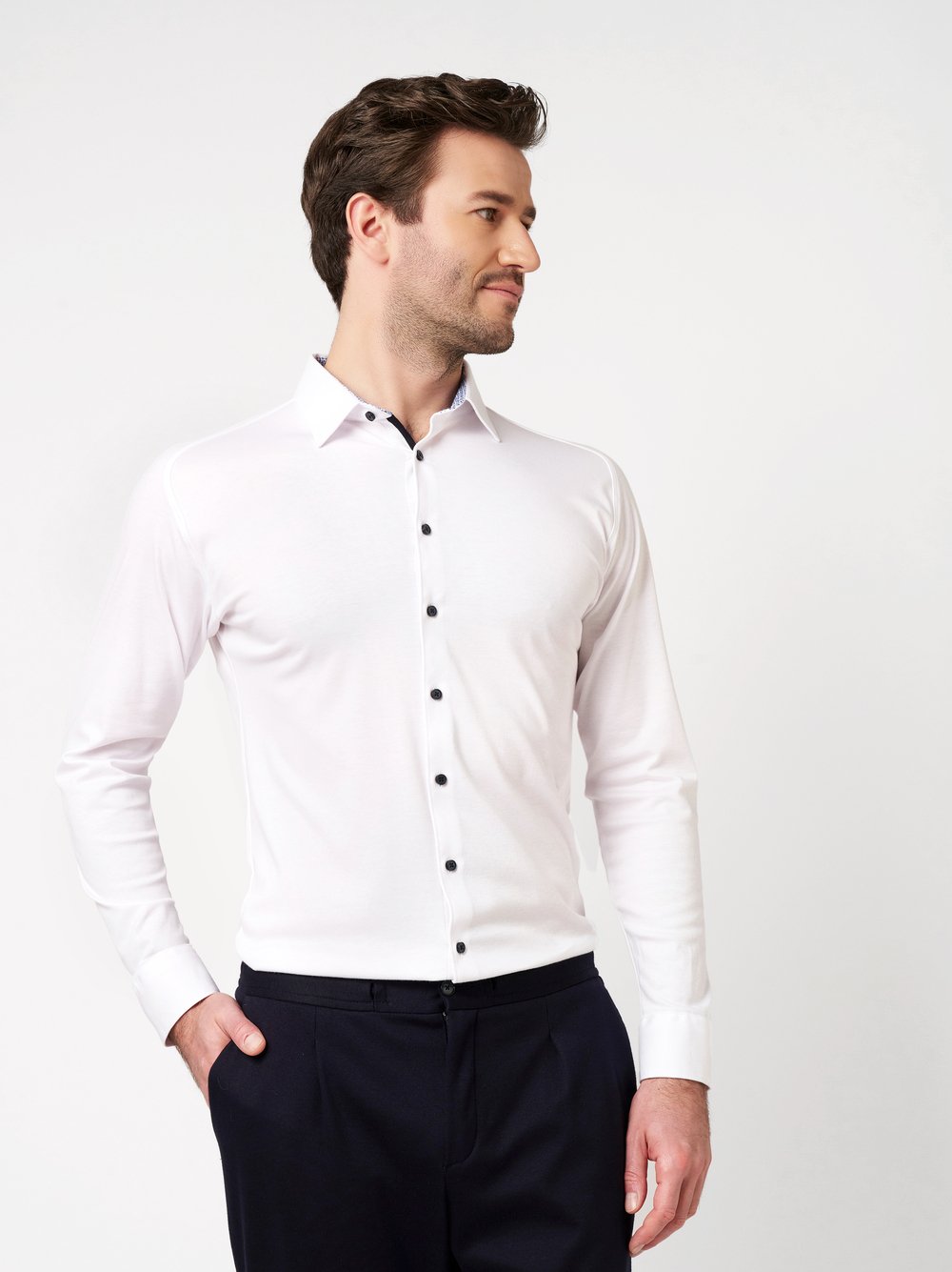 Shirt | Style »Casual Kent« white solid