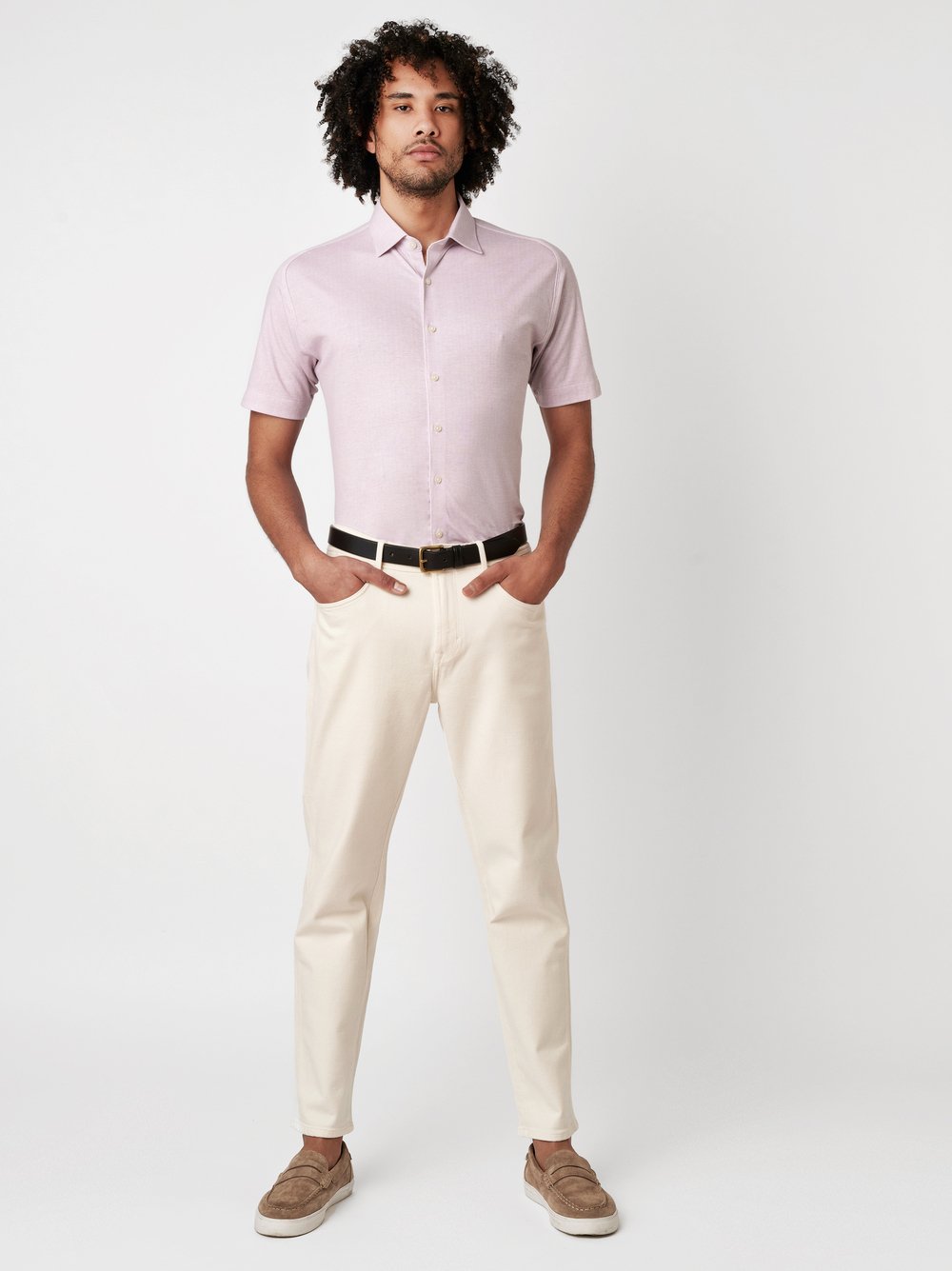 Hemd Casual Kent light brown oxford Outfitansicht