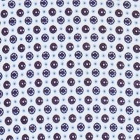 white with red and blue dots