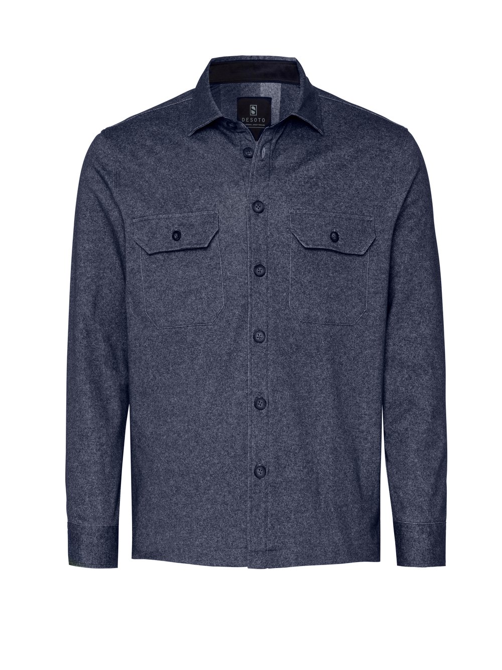 Herrenhemd Casual Shacket in navy twill, freigestellte Produktansicht