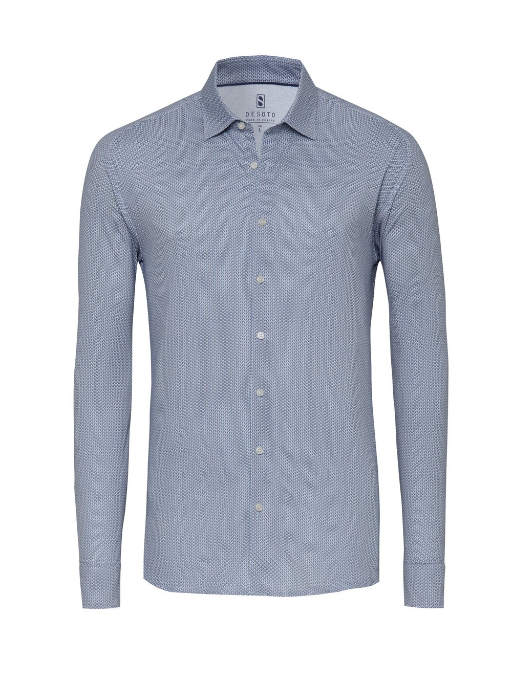 Shirt Casual Kent cognac blue metric hollow