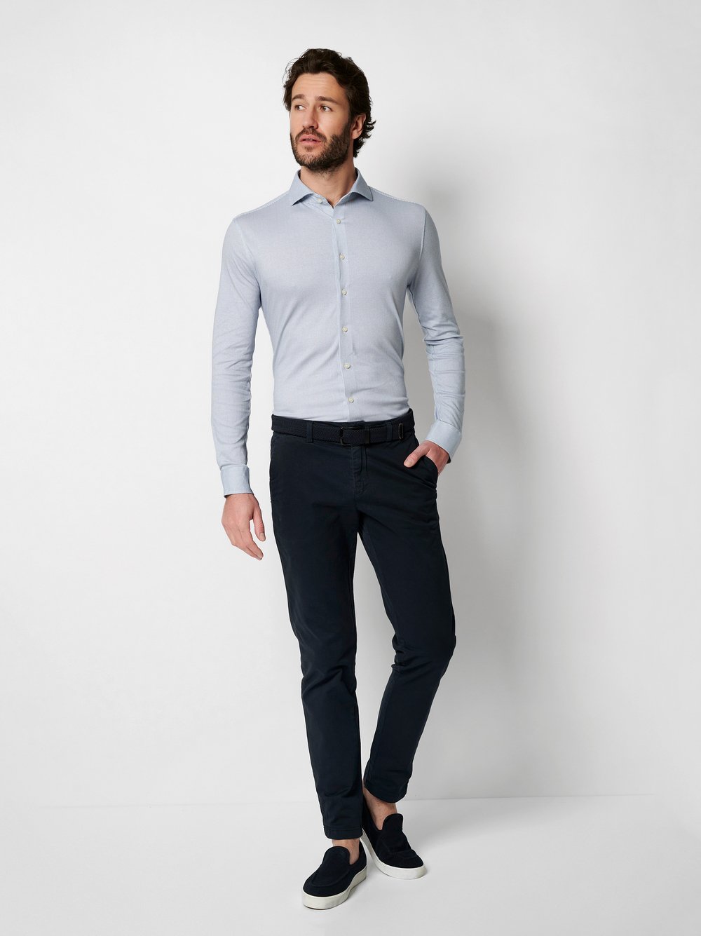 Hemd Essential Hai navy dots Outfitansicht Hemd Essential Hai navy dots Outfitansicht