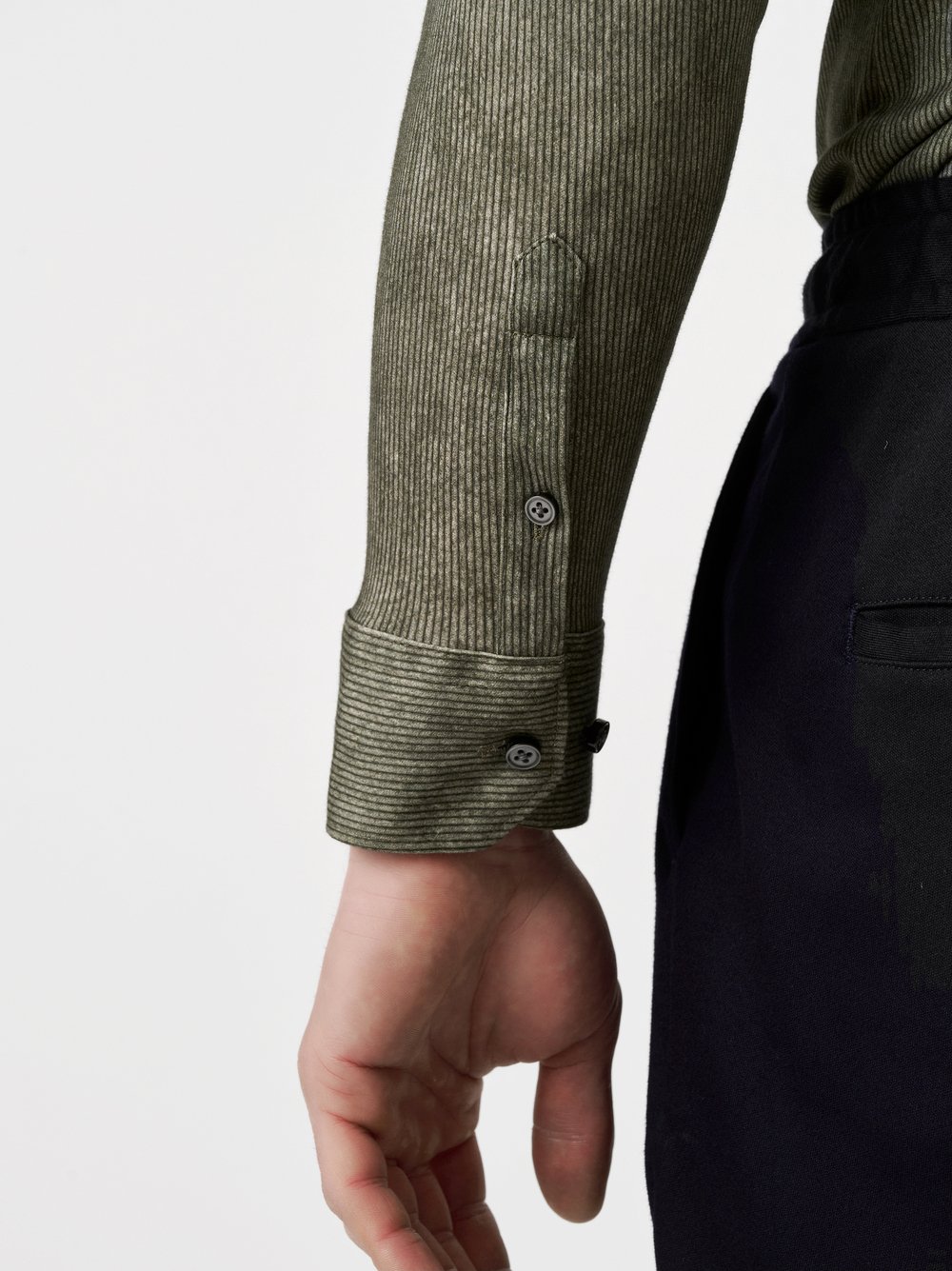 Shirt Casual Kent light green corduroy detail view