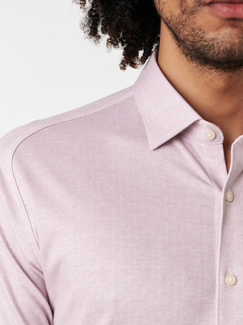 Hemd Casual Kent light brown oxford Detailansicht