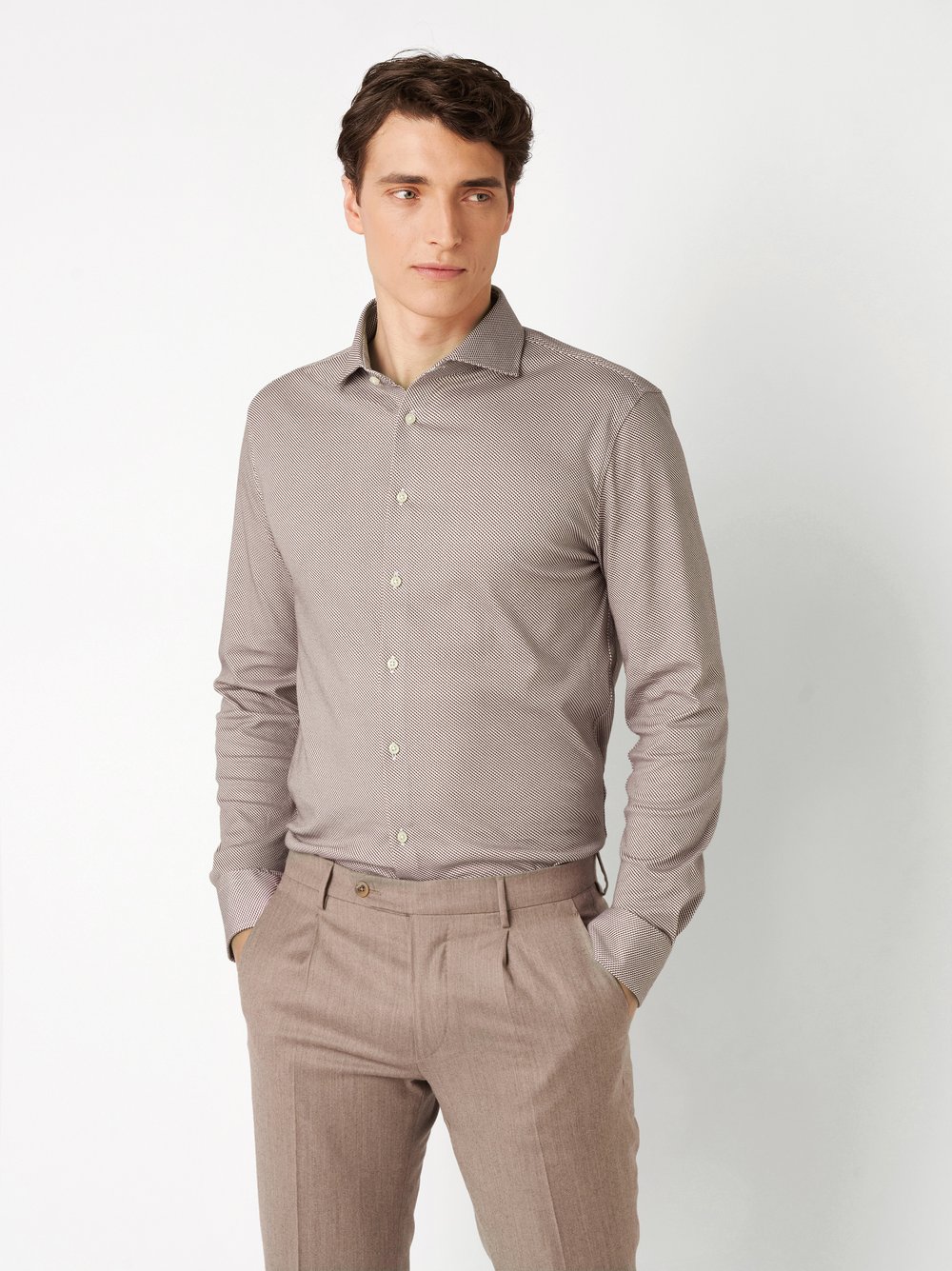Hemd | Style »Essential Hai« brown minimal