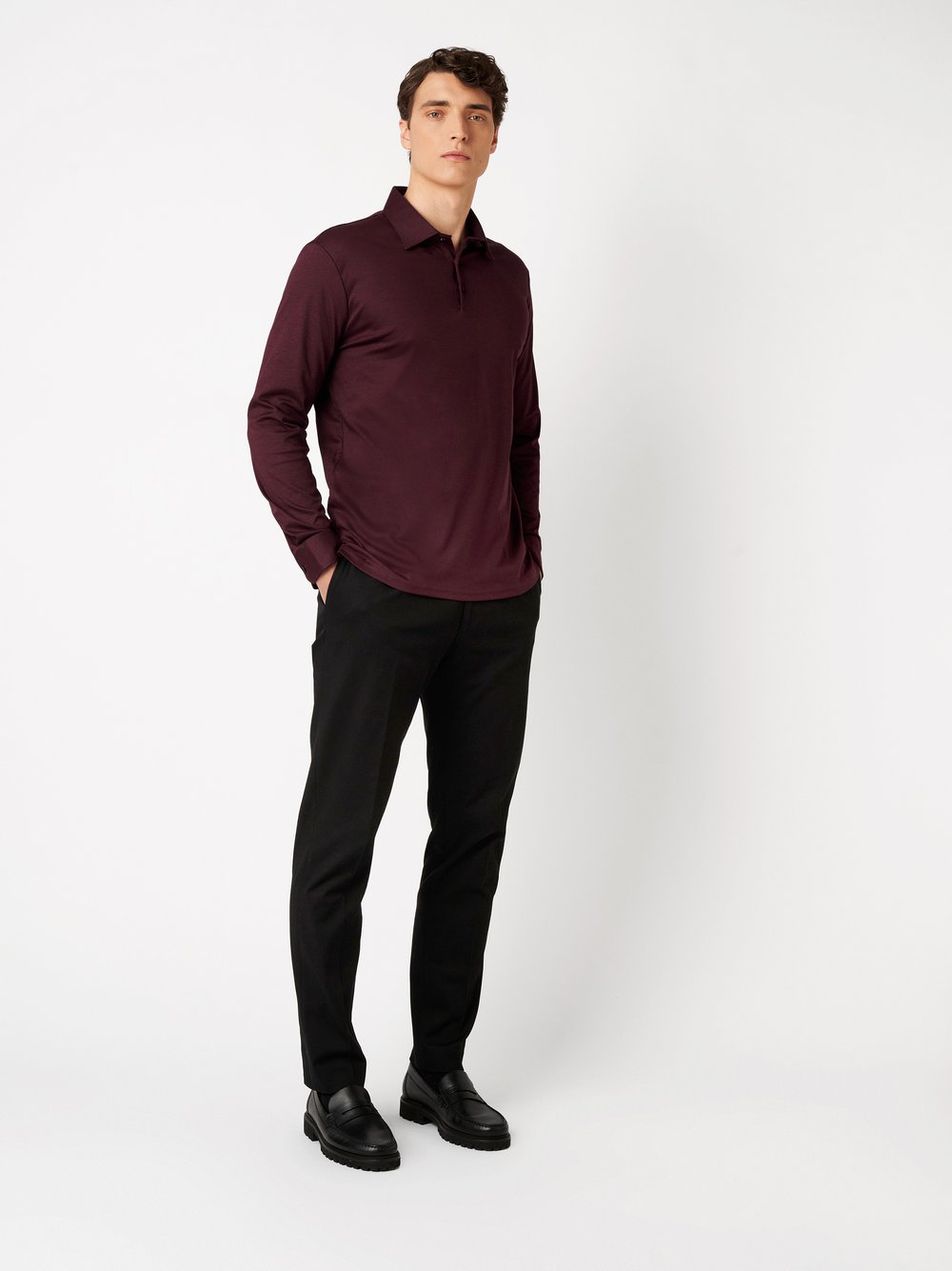 Polo | Style »Essential Polo Kent« dark burgundy pique