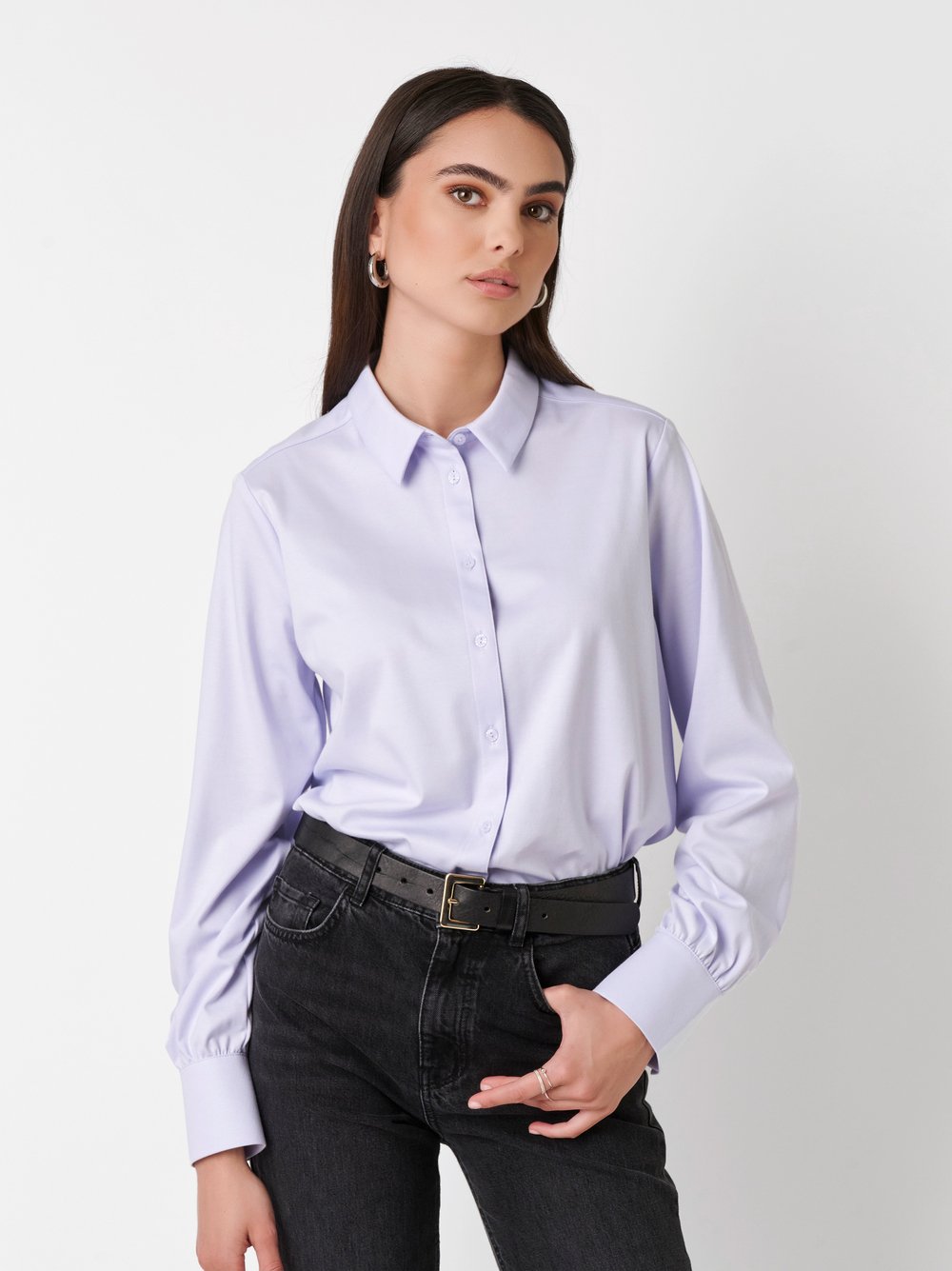 Blouse Lizzy light blue front view